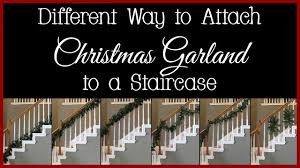 Decor on the staircase ties the main floor and upstairs or downstairs together how much garland do i need for a staircase? Different Ways To Attach Christmas Garland To A Staircase Youtube