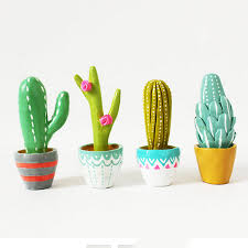 Here's what you will need i rolled out little snakes of clay to add texture to one cactus. Home Dzine Craft Ideas Prickly Cactus Crafts