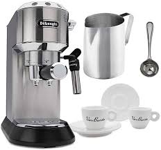 Shop for delonghi espresso nespresso online at target. Amazon Com Delonghi Ec685m Dedica Deluxe Pump Espresso Machine Silver Includes Frothing Pitcher Coffee Spoon And 2 E Espresso Machine Espresso Espresso Cups