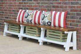 Simple Diy Farmhouse Bench Tutorial With Storage Farmhouse Bench Diy Diy Bench Outdoor Outdoor Storage Bench