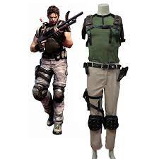 Resident Evil 5 Game Chris Redfield Cosplay Men's Costume :  CosplayMade.co.uk