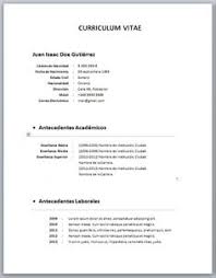 Modelo de currículum simple y sencillo para rellenar gratis sin experiencia. Descargar Curriculum Vitae Facil Gratis En Word