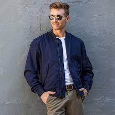 Dark navy blue bomber jacket. Seersucker Bomber Jacket Navy Blue Bomber Jacket Cockpit Usa
