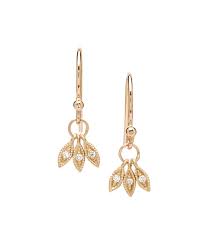 Along with their statement earrings, both allie and emma swooned in romantic styled gowns that also featured floral laced designs. Diamond Fringe Dangle Earrings