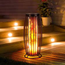 Intricately punched with a large yet delicate leaf pattern this solar lantern is gorgeous by day and stunning by night. Kooper Outdoor Solar Larger Lanterns Decorative Floor Lamp Grand Patio Metal Waterproof Solar Lantern With Usb Solar Charge For Patio Landscaping Garden Porch Light Wayfair
