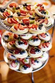 5 Finger Food Ideas For A Perfect Baby Shower Corner Stork Baby Gifts Specialty Baby Gifts Fruit Sugar Cookies Mini Fruit Pizzas Fruit Recipes