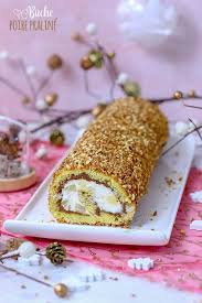 Buche Roulee Poire Praline Buche De Noel Facile Et Rapide Dessert Noel Facile Buche De Noel Facile