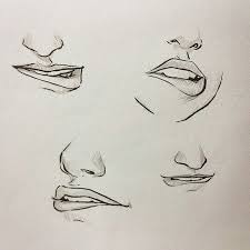 Biting Lips By Jeffrey Chamba Cruz Lip Drawing Drawing Tutorial Character Sketches