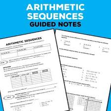 Arithmetic Sequences Guided Notes Education Math Teacher Planning Arithmetic Sequences