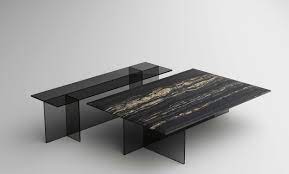 These pieces can change the style of an entire space. Contemporary Coffee Table Sestante Tonelli Design Marble Glass Base Rectangular