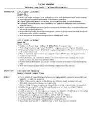 application architect resume samples