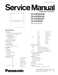 Panasonic Tx47p500x Operating Instructions Manualzz Com