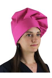 DrMia قبعة الشيف كوك للجنسين، قبعة الفطر، قماش الألبكة، فوشيا- Trendyol