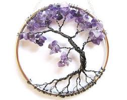 Peridot Lilac Tree Wire Tree Of Life Wall Hanging Sun Catcher In Amethyst And Peridot Home Decor Decor Spring Purple And Green Bijoux En Fil De Fer Arbre De Vie Et