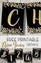 Free Printable Happy New Year Banner Letters. New Year Decor. Chee ...