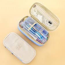 Canvas Zippered Large Foldable Pencil Case 2 Sizes Pencil Case Cute Pencil Case School Pencil Case