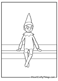 Elf On Shelf Coloring Pages Printable Elf On The Shelf Coloring Pages Updated 2021