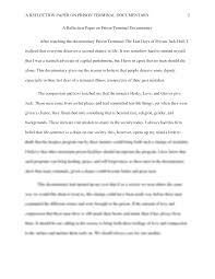 A reflection paper allows you to take a personal approach and express thoughts on topic instead of critical reflection paper. Solution Reflection Paper 1 5 Pages About A Documentary Film Studypool