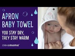 Perfect weave for getting between little fingers and toes. Clevamama Bamboo Apron Baby Bath Towel Baby Village