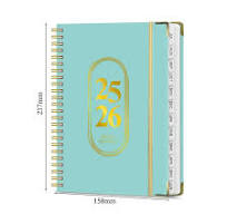 A5 Notebook with Elastic Rope, Coil Binding & Hard Leather Cover, Portable  Writing Journal for Work, Drawing & Notes, Multi-functional with Page ...
