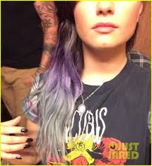 For me, the color kick started due to a breakup. Demi Lovato Steps Out For Fun Fearless Awards After Dying Her Hair Purple Silver Photo 3128426 Demi Lovato Pictures Just Jared