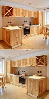 150 Amazing Wooden Pallet Furniture For New Year Vippallet Meubles Faits Maison Meuble Cuisine Armoires De Cuisine Palettes