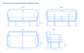 Learn the formulas to convert height values between various measurements. Floyd 2 Seater Sofa Dimensions Drawings Dimensions Com