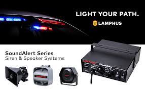 Amazon Com Soundalert 12v 100w Police Siren Pa System Slim Speaker 118 124db Handheld Microphone Hands Free 2 X 16a Switches Warning Emergency Siren For Vehicles Truck Utv Atv Car Pov Electronics