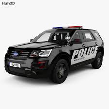 3d Model Of Ford Explorer Police Interceptor Utility With Hq Interior 2016 In 2020 Ford Explorer Interceptor 3d Model