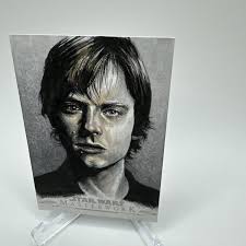 Luke Skywalker 2016 Topps Star Wars Masterwork Sketch Auto By Angel S  Aviles 1/1
