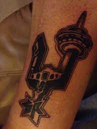 Professional tattoo & piercing studio located just minutes from downtown san antonio, tx and the famous riverwalk. San Antonio Spurs Tattoo With The Area Code Tower The Alamo Texas Tattoos Tattoos Gorgeous Tattoos