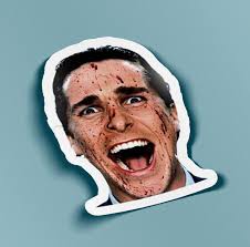 Christian Bale American Psycho Sticker