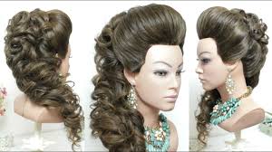 It takes longer to style compared with medium hair, but it also allows for more options. Side Bridal Hairstyle For Long Hair Tutorial With Front Puff And Curls Youtube