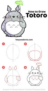 How To Draw Kawaii Totoro Step By Step With Tatyana Deniz Cute Doodles Drawings Cute Easy Drawings Cute Drawings
