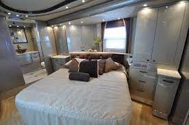 Whether you have a permanent bed, in the main body of the vehicle or even in its own separated bedroom, or just a fold out bed that turns into seating or something during the day, getting the design right is important. Luxury Rv Bedroom Bedroom Interior Luxurious Bedrooms Interior Design Bedroom