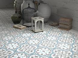 Vintage By Palazzo Zementfliese Aliso Blue 20 X 20 Cm Grau Blau Weiss Matt Zementfliesen Fliesen Badezimmer Orientalisch