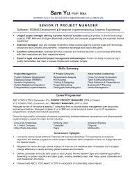 Tips and examples of how to put skills and achievements on an mba resume. Experienced It Project Manager Resume Monster Com