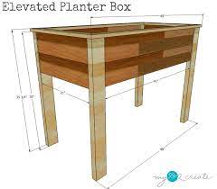A raised garden bed also tends to be warmer than the ground, so you can plant a couple weeks earlier than you could just planting in the ground. Elevated Planter Box Plans My Love 2 Create