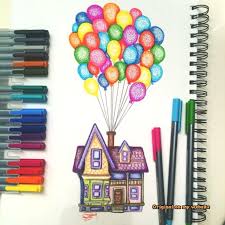Kunst Zeichnungen Carl S House Drawing By Kristina Illustrations Up Awesome Drawing Artdrawings Best Art Pins Art Drawings Disney Drawings Disney Art