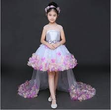 Click To Buy New Puffy Girls Pageant Gown Princess First Communion Dress Tulle Handmade 3 Gowns For Girls Princess Flower Girl Dresses Kids Fashion Dress