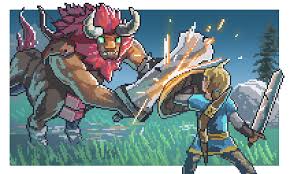 Upload your jpg or png you can opt for a subtle blur effect, or transform your photo into pixel art with a mosaic tile look. Davit Masia Pixelart On Twitter Legend Of Zelda Breath Of The Wild Pixel Art By Bryan Heemskerk Pixelart Gameart Nintendo Gaming Nintendoswitch Legendofzelda Https T Co Ccwahiwwwe