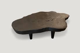 Charred Furniture Triple Burnt Collection Andrianna Shamaris In 2020 Organic Coffee Table Coffee Table Tree Coffee Table