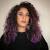 Curly Purple Highlights