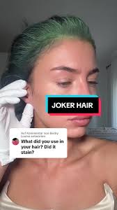Colored Hairspray and Hair Gel for Joker Makeup Transformation