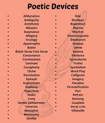 Maybe you would like to learn more about one of these? 50 Poetic Devices With Examples Rhyme Alliteration More Leverage Edu