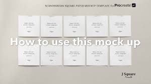Demo Scandinavian Square Paper Mock Up For Procreate In 2020 Square Paper Mocking Paper Mockup