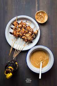 Sate Ayam Bumbu Kacang Chicken Satay With Peanut Sauce Sate Ayam Food Sauce For Chicken