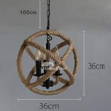 Industrial Hanging Pendant Lights Rustic Rope Outdoor Rope Vintage