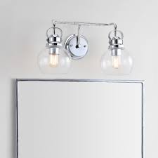 Often the focal point in the bathroom, there is a whether you have a small powder room that needs a classic pedestal sink or you have a double vanity in the master bath that needs a facelift, our. Shirley 17 5 2 Light Metal Bubbled Glass Vanity Light Chrome Walmart Com Glass Vanity Led Vanity Lights Vanity Lighting