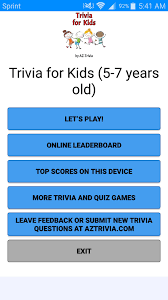 If you can answer 50 percent of these science trivia questions correctly, you may be a genius. Trivia For Kids Age 5 7 For Android Apk Download